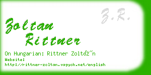 zoltan rittner business card